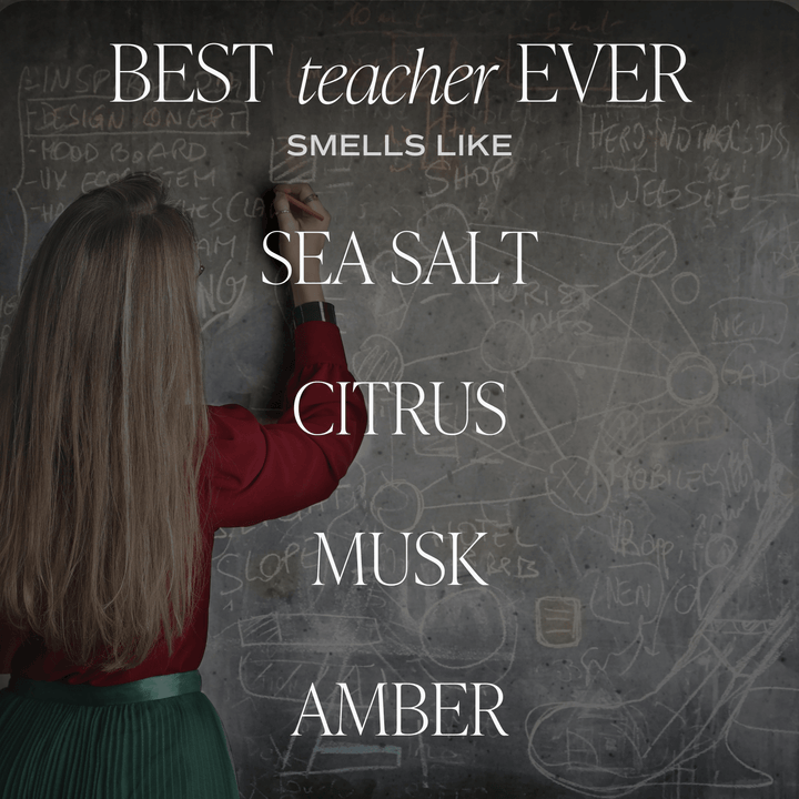 BEST TEACHER EVER SOY CANDLE Sweet Water Decor Candles Bonjour Fete - Party Supplies