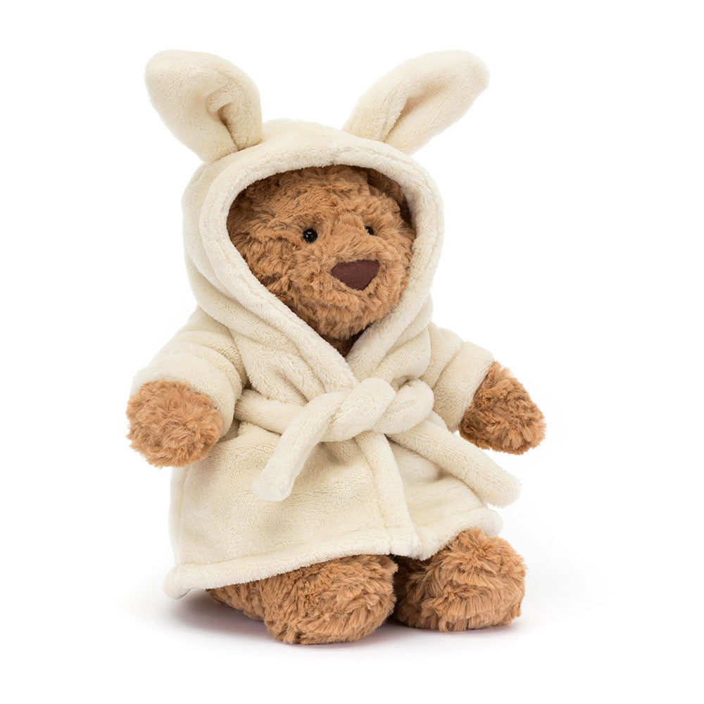 BARTHOLOMEW BEAR BATHROBE BY JELLYCAT Jellycat Dolls & Stuffed Animals BARTHOLOMEW BEAR BATHROBE BY JELLYCAT Bonjour Fete - Party Supplies