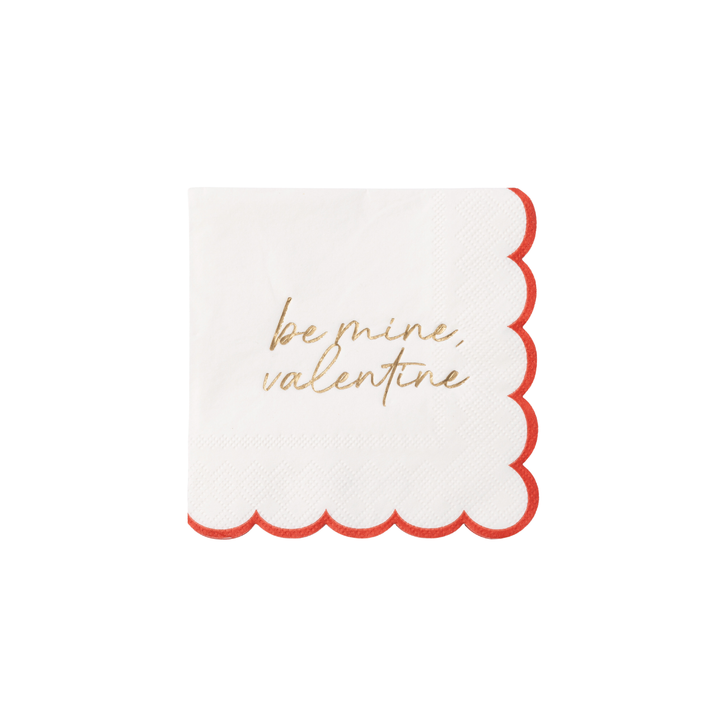 'BE MINE, VALENTINE' COCKTAIL NAPKINS Bonjour Fete Napkins 'BE MINE, VALENTINE' COCKTAIL NAPKINS Bonjour Fete - Party Supplies