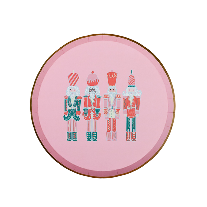 BONJOUR FÊTE X ONE & ONLY PAPER NUTCRACKER SMALL PLATES Bonjour Fete Plates Bonjour Fete - Party Supplies