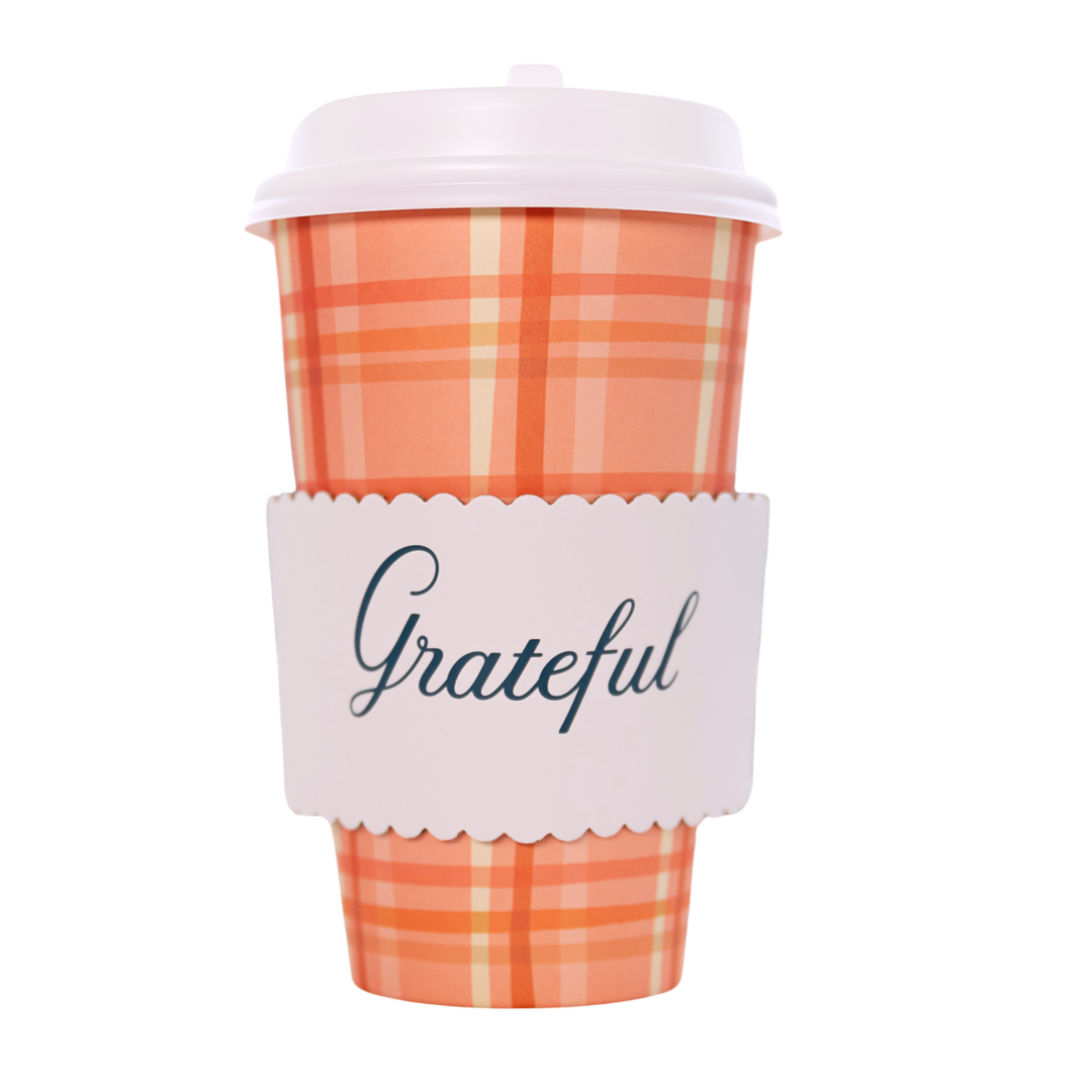 BONJOUR FETE X THE HOUSE THAT LARS BUILT THANKSGIVING COFFEE CUPS Bonjour Fete Cups Bonjour Fete - Party Supplies