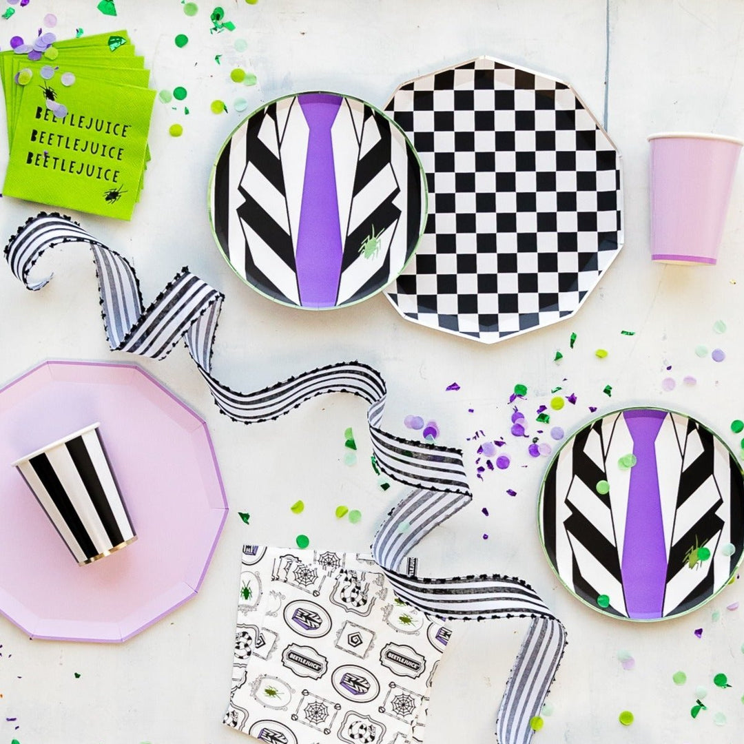 BEETLEJUICE X BONJOUR FETE SMALL PLATES Bonjour Fete Halloween Party Supplies Bonjour Fete - Party Supplies