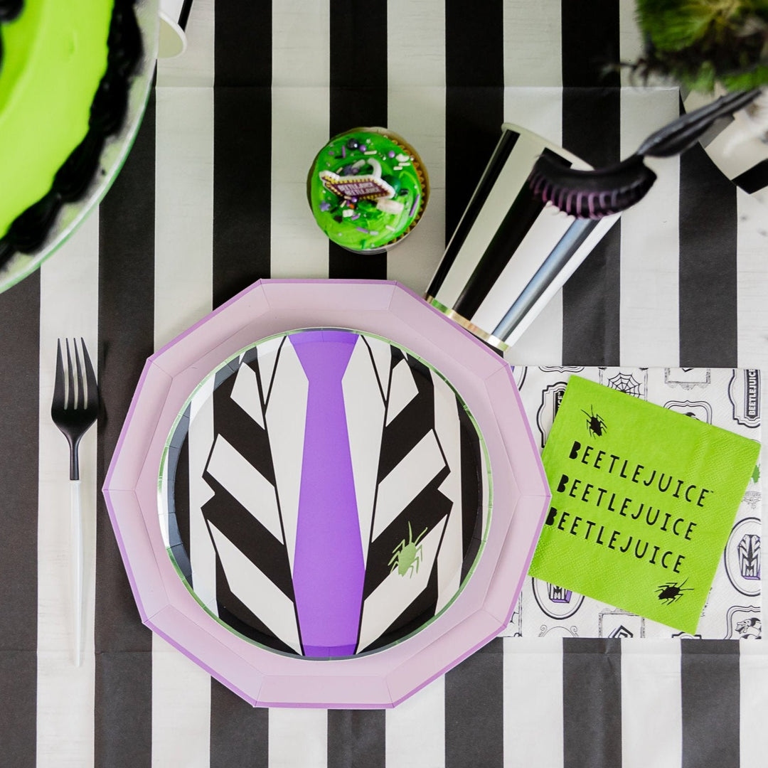 BEETLEJUICE X BONJOUR FETE SMALL PLATES Bonjour Fete Halloween Party Supplies Bonjour Fete - Party Supplies