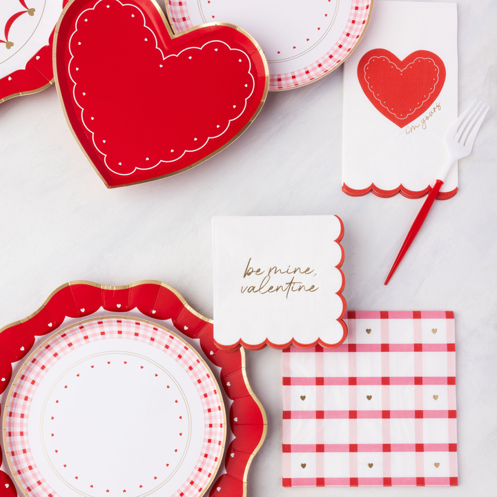 'BE MINE, VALENTINE' COCKTAIL NAPKINS Bonjour Fete Napkins 'BE MINE, VALENTINE' COCKTAIL NAPKINS Bonjour Fete - Party Supplies