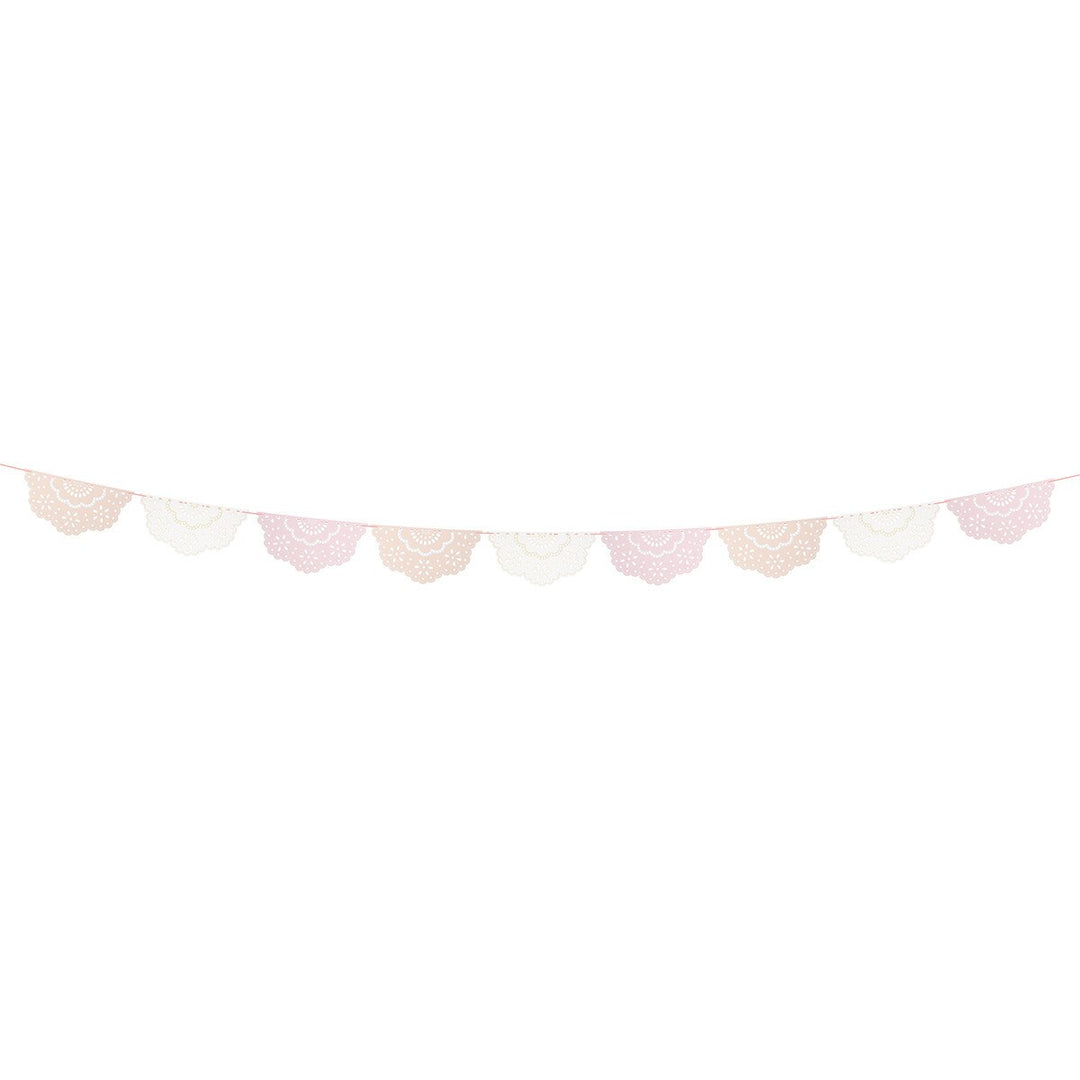 BRODERIE ANGLAISE LACE MULTI PENNANT GARLAND Meri Meri Garlands & Banners BRODERIE ANGLAISE LACE MULTI PENNANT GARLAND Bonjour Fete - Party Supplies