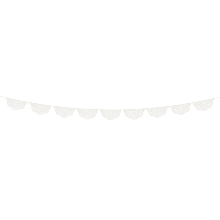 BRODERIE ANGLAISE LACE WHITE PENNANT GARLAND Meri Meri Garlands & Banners BRODERIE ANGLAISE LACE WHITE PENNANT GARLAND Bonjour Fete - Party Supplies