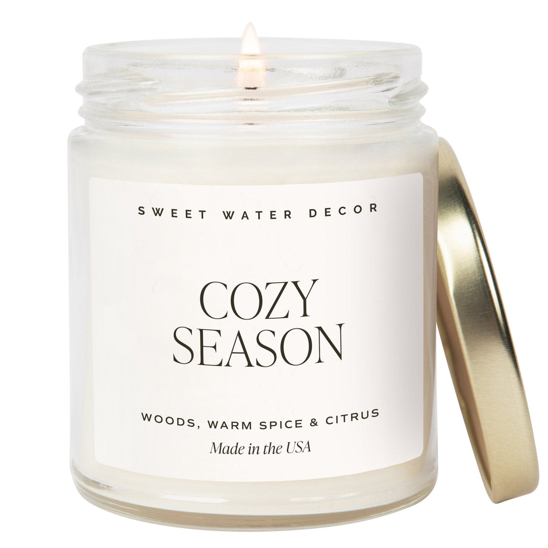 COZY SEASON SOY CANDLE Sweet Water Decor Candles Bonjour Fete - Party Supplies