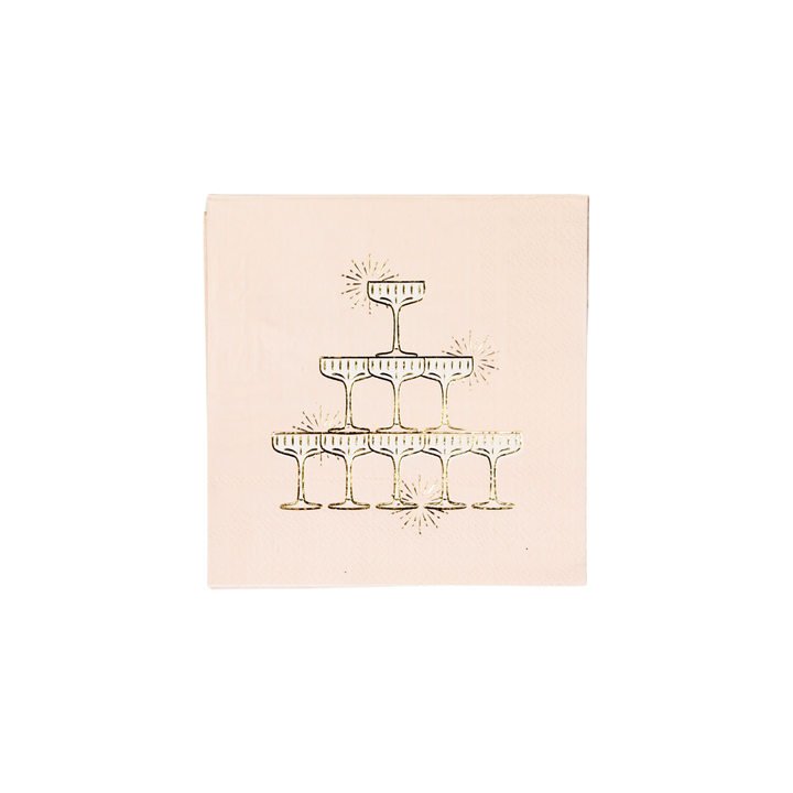 CHAMPAGNE TOWER COCKTAIL NAPKINS Bonjour Fete Napkins Bonjour Fete - Party Supplies