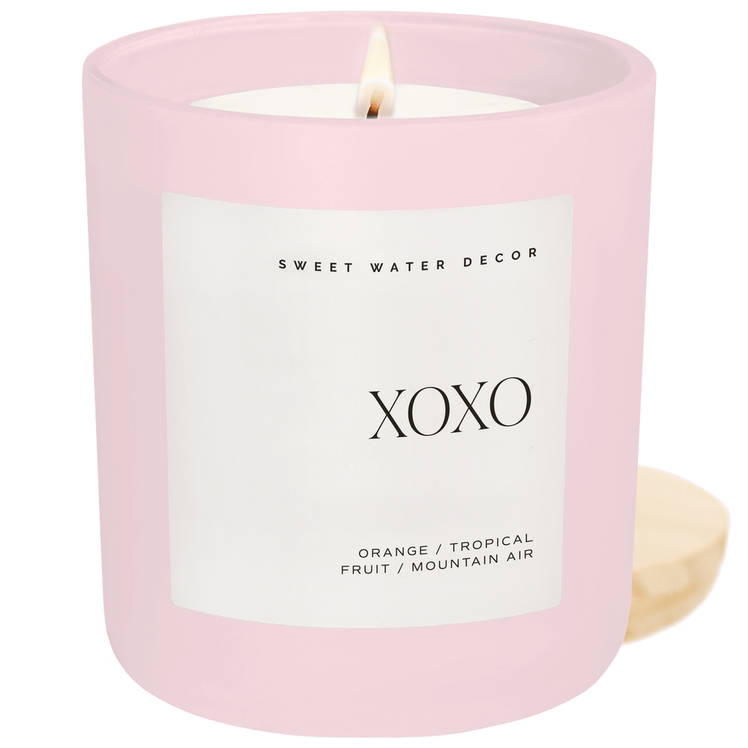 XOXO Soy Candle - Pink Matte Jar - 15 oz (Island Air) Sweet Water Decor Candles XOXO Soy Candle - Pink Matte Jar - 15 oz (Island Air) Bonjour Fete - Party Supplies