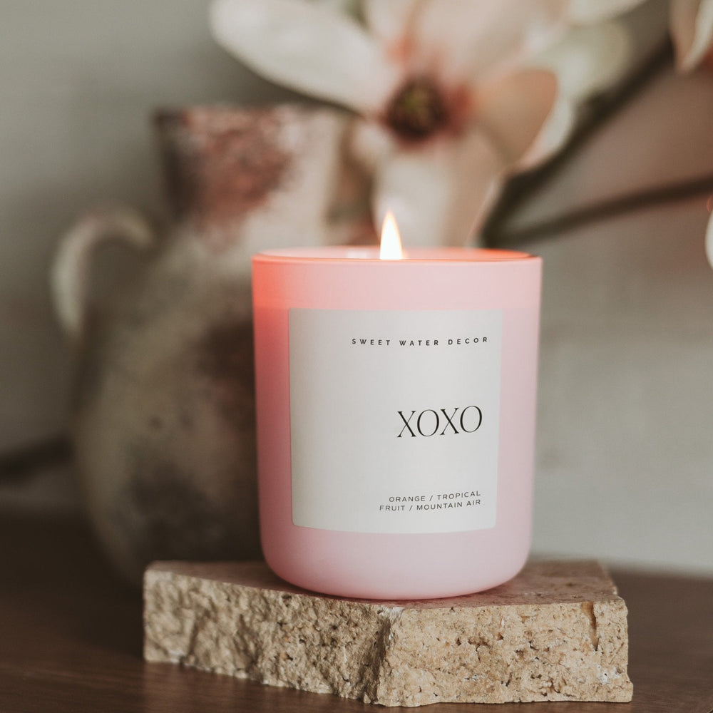 XOXO Soy Candle - Pink Matte Jar - 15 oz (Island Air) Sweet Water Decor Candles XOXO Soy Candle - Pink Matte Jar - 15 oz (Island Air) Bonjour Fete - Party Supplies