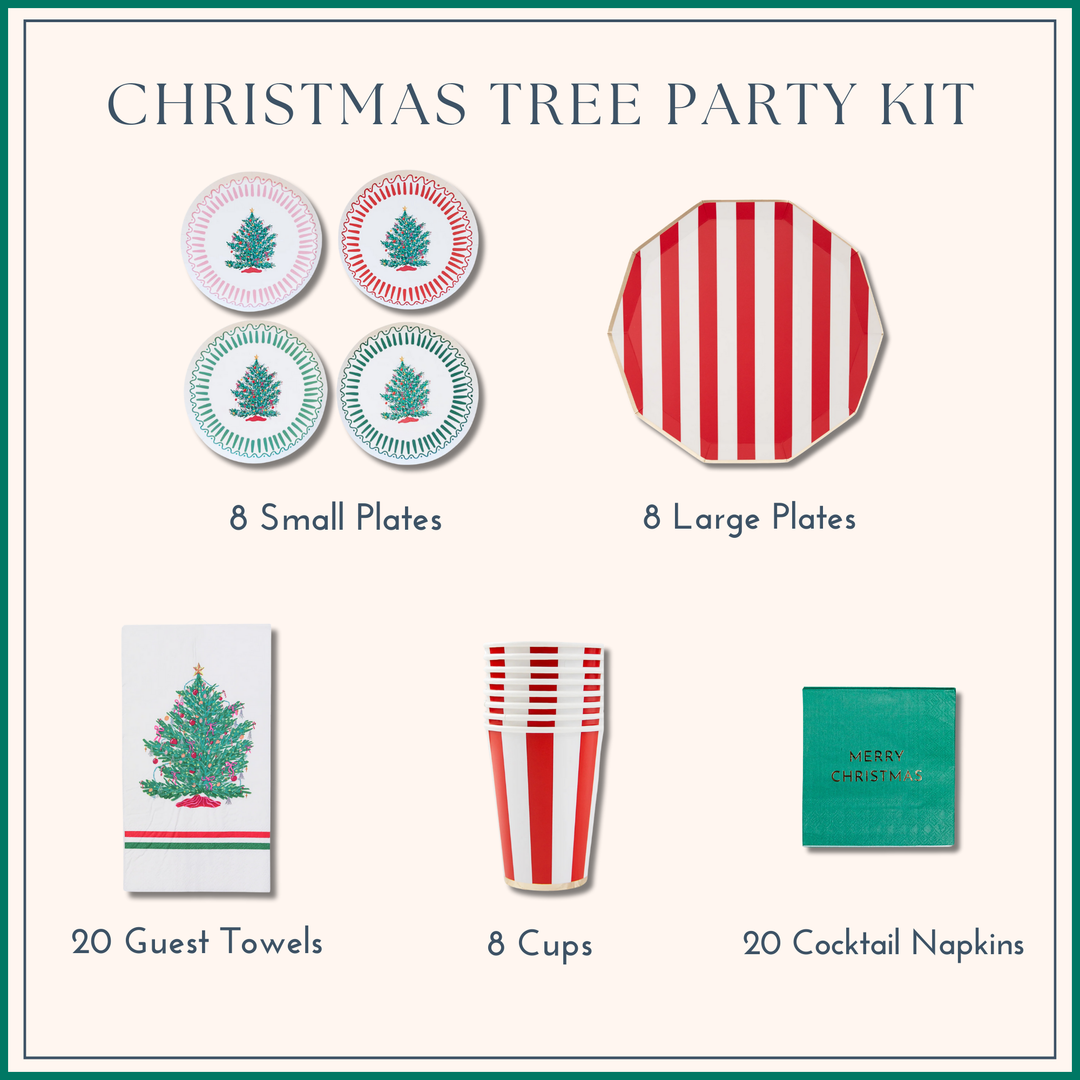 CHRISTMAS TREE PARTY KIT Bonjour Fête  Christmas Holiday Party Supplies CHRISTMAS TREE PARTY KIT Bonjour Fete - Party Supplies