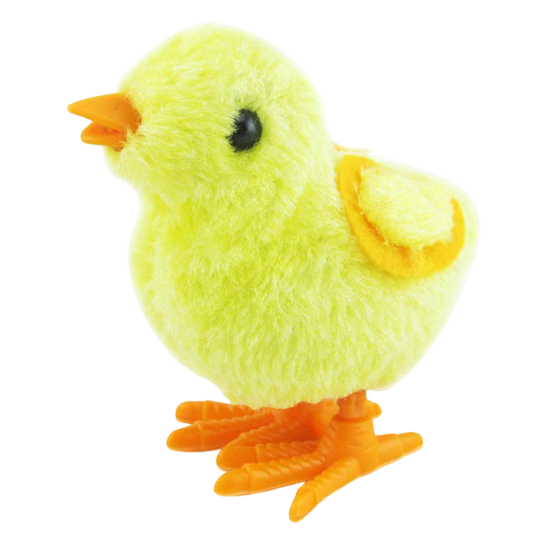 YELLOW FUZZY CHICK WIND UP TOY Toysmith Kid's Party Favors Bonjour Fete - Party Supplies