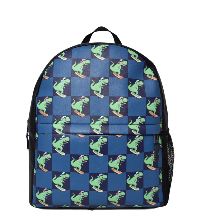 SKATEBOARD DINO CHECKBOARD BACKPACK OMG Accessories Backpack Bonjour Fete - Party Supplies