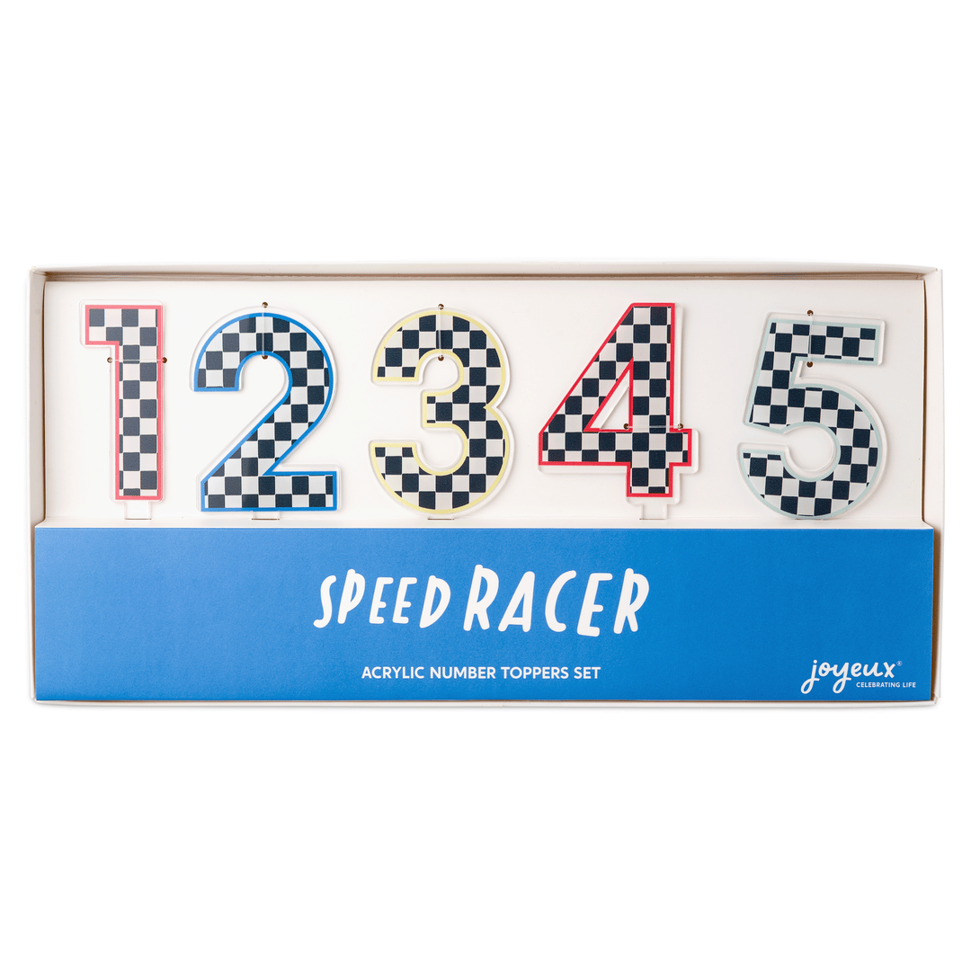 Speed Racer Acrylic Number Set Bonjour Fete Party Supplies Cars