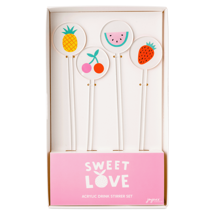 Sweet Love Acrylic Drink Stirrers Bonjour Fete Party Supplies Drinkware