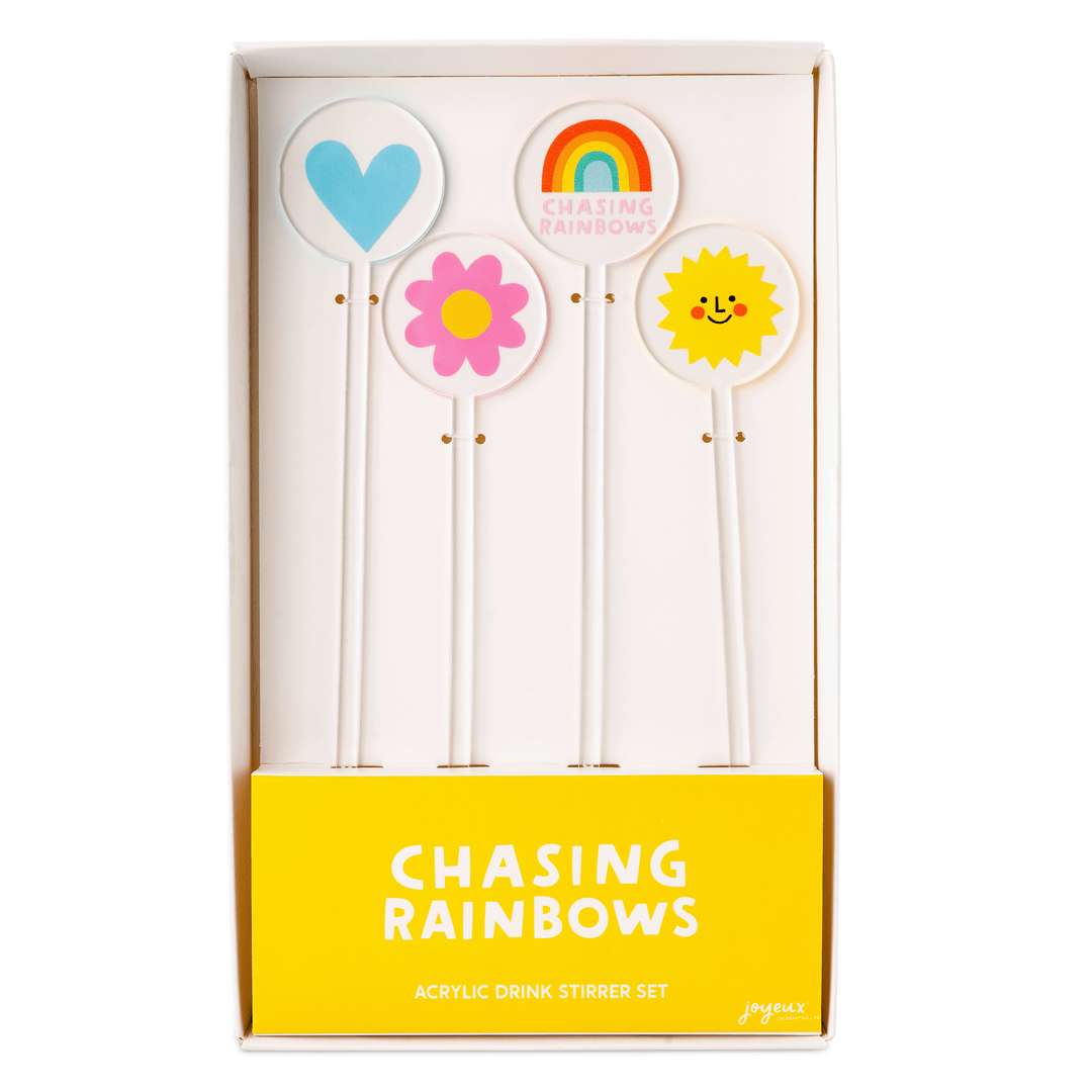 Chasing Rainbows Acrylic Drink Stirrers Bonjour Fete Party Supplies Drinkware & Bar