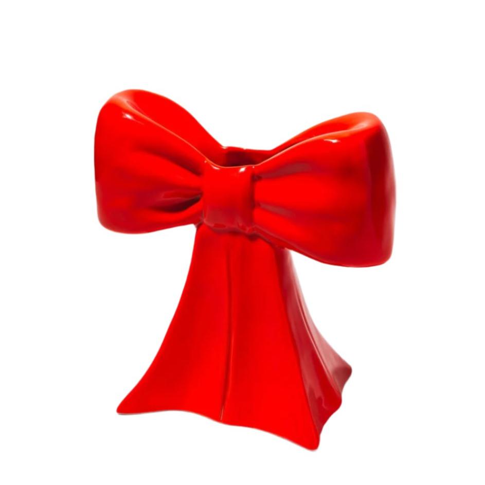 RED BOW VASE The Wow Effect RED BOW VASE Bonjour Fete - Party Supplies