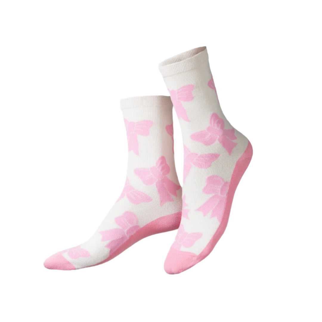 PINK BOW ADULT SOCKS The Wow Effect Gifts PINK BOW ADULT SOCKS Bonjour Fete - Party Supplies