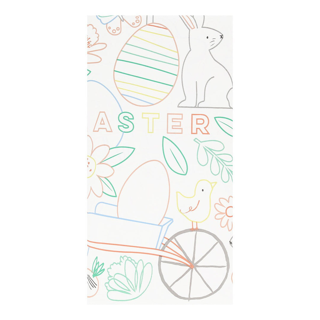 EASTER COLOR IN TABLECLOTH Meri Meri Table Covers & Placemats Bonjour Fete - Party Supplies