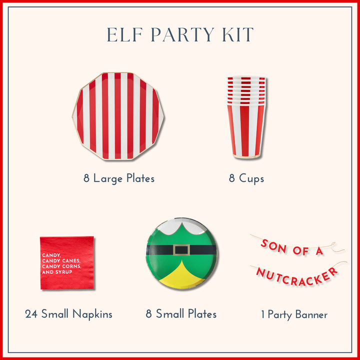 ELF X BONJOUR FÊTE CHRISTMAS PARTY KIT Bonjour Fête ELF X BONJOUR FÊTE CHRISTMAS PARTY KIT Bonjour Fete - Party Supplies