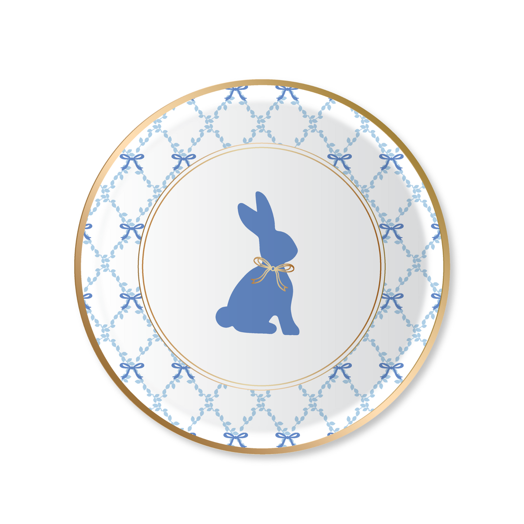 GRAND MILLENNIAL EASTER SMALL ROUND PLATES Bonjour Fete Plates GRAND MILLENNIAL EASTER SMALL ROUND PLATES Bonjour Fete - Party Supplies