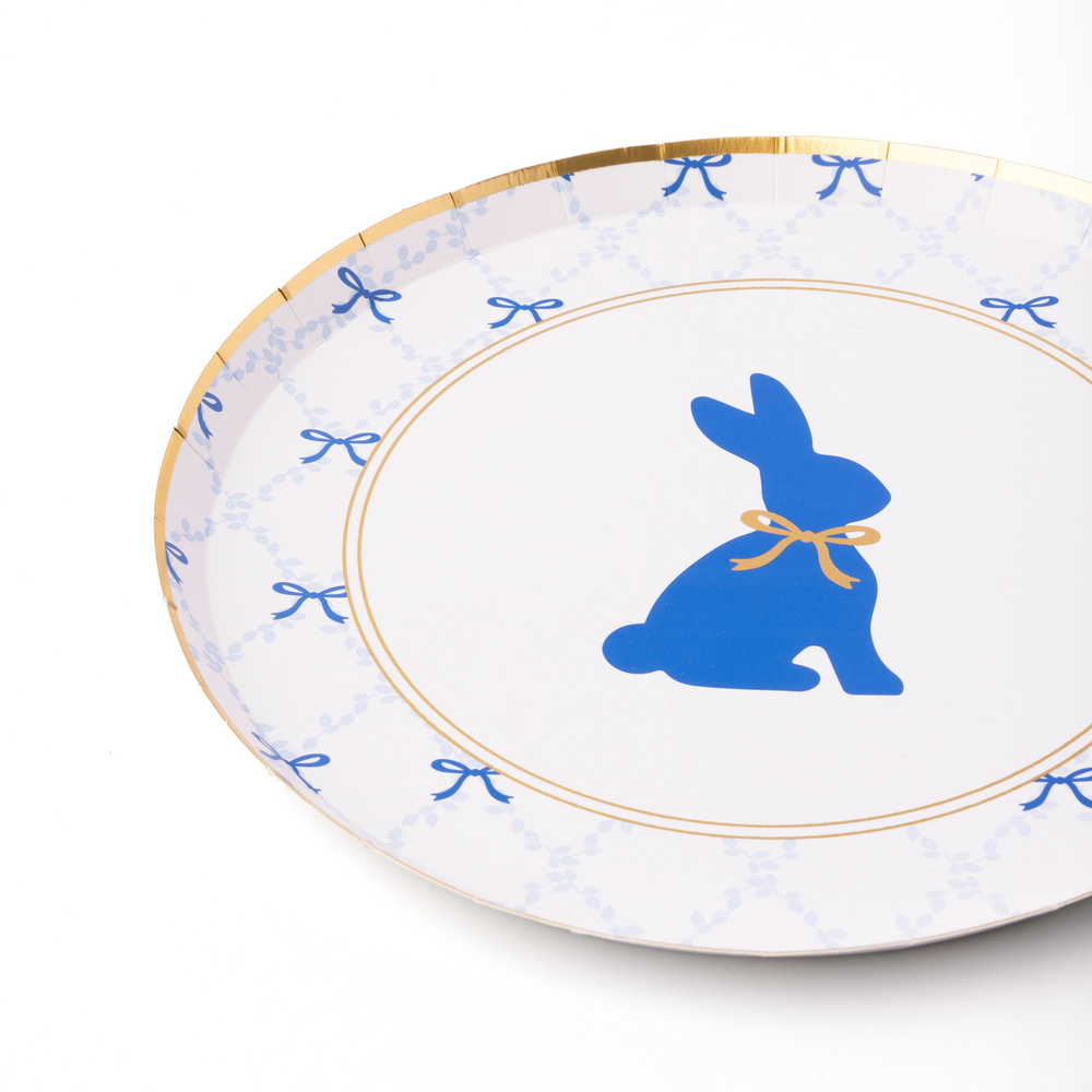 GRAND MILLENNIAL EASTER SMALL ROUND PLATES Bonjour Fete Plates GRAND MILLENNIAL EASTER SMALL ROUND PLATES Bonjour Fete - Party Supplies