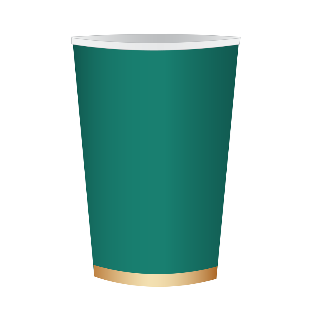 EMERALD GREEN SIGNATURE CUPS Bonjour Fete Cups EMERALD GREEN SIGNATURE CUPS Bonjour Fete - Party Supplies