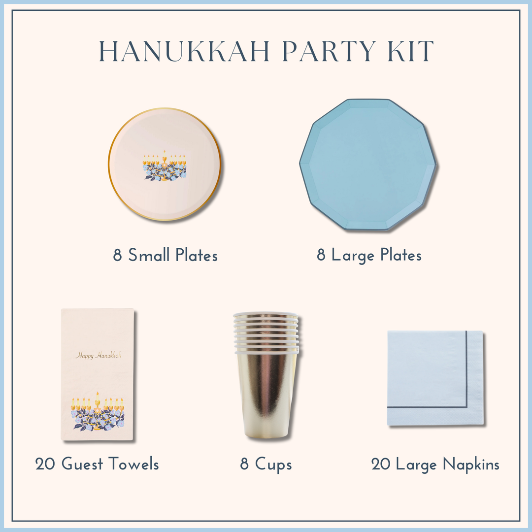 HANUKKAH PARTY KIT Bonjour Fête  Hanukkah HANUKKAH PARTY KIT Bonjour Fete - Party Supplies