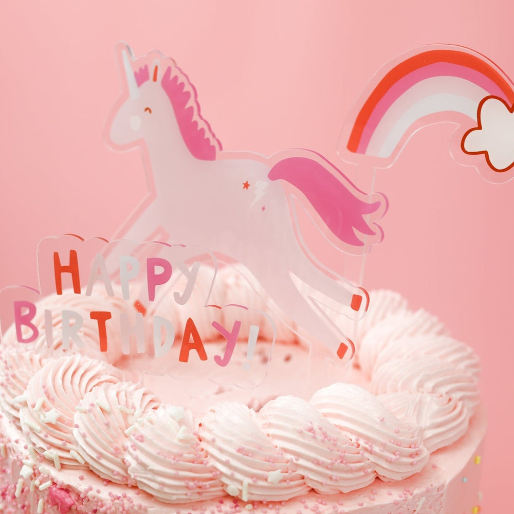 I Believe in Unicorns Acrylic Cake Topper Set Bonjour Fete Party Supplies Unicorn