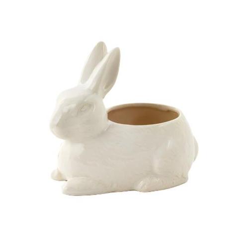 WHITE BUNNY PLANTER One Hundred 80 Degrees Easter Decor WHITE BUNNY PLANTER Bonjour Fete - Party Supplies