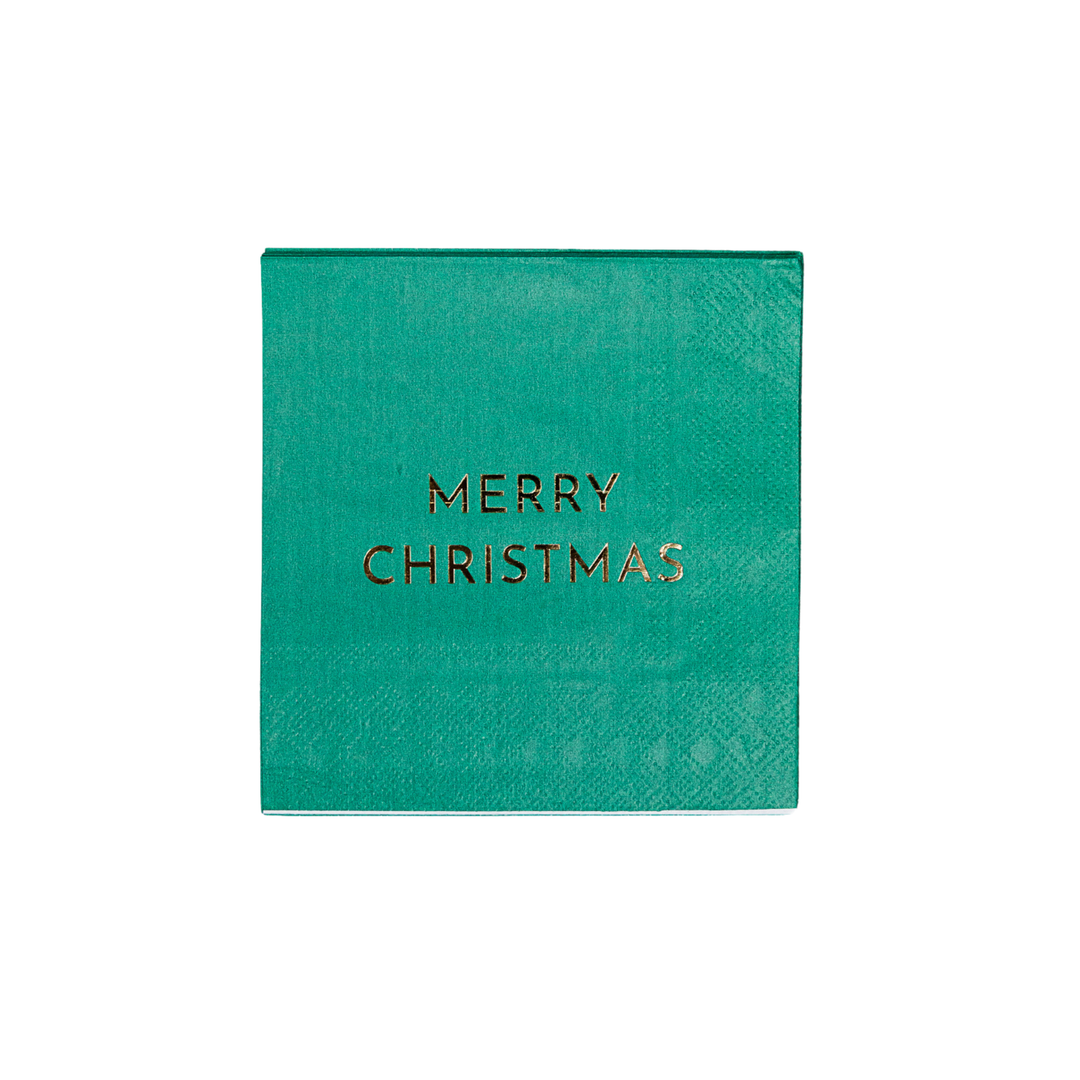 MERRY CHRISTMAS COCKTAIL NAPKINS Bonjour Fete Napkins Bonjour Fete - Party Supplies