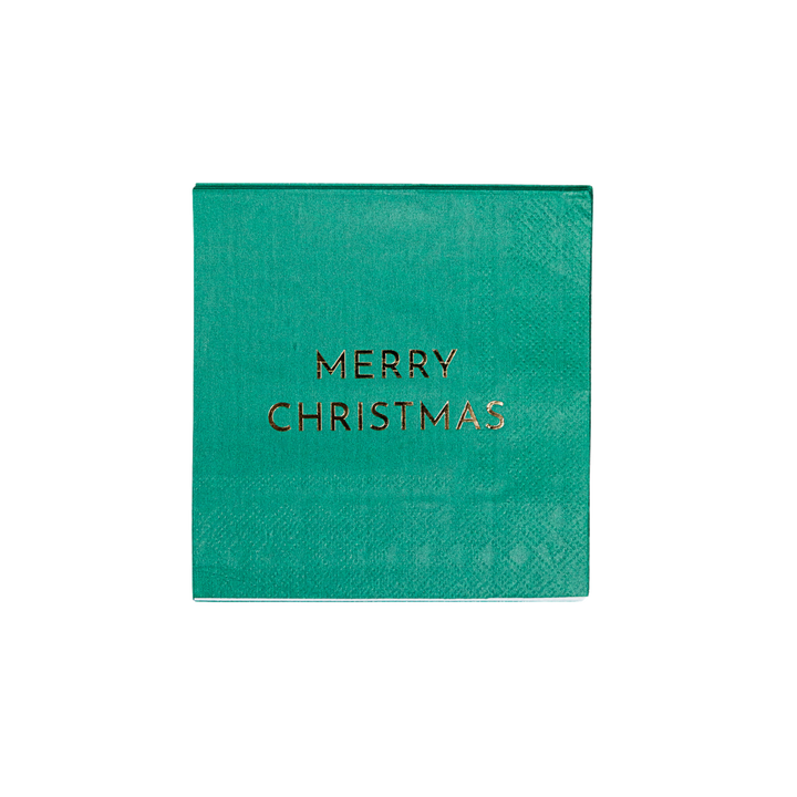 MERRY CHRISTMAS COCKTAIL NAPKINS Bonjour Fete Napkins MERRY CHRISTMAS COCKTAIL NAPKINS Bonjour Fete - Party Supplies