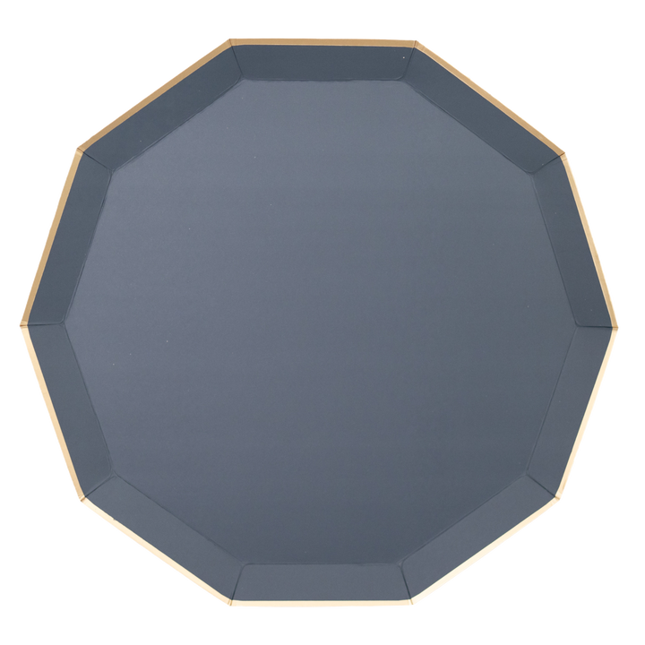 MIDNIGHT BLUE SIGNATURE LARGE PLATES Bonjour Fete MIDNIGHT BLUE SIGNATURE LARGE PLATES Bonjour Fete - Party Supplies