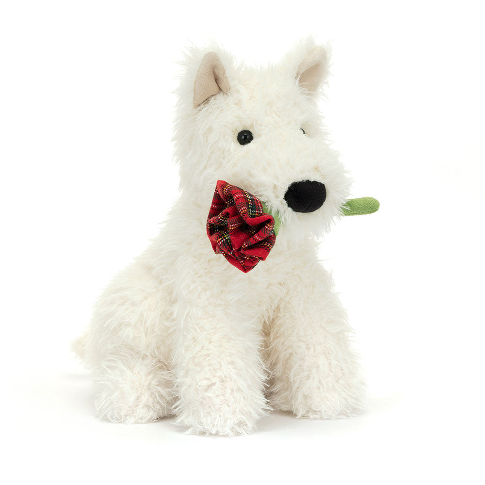 MUNRO SCOTTIE DOG 'LOVE YOU' BY JELLYCAT Jellycat Dolls & Stuffed Animals MUNRO SCOTTIE DOG 'LOVE YOU' BY JELLYCAT Bonjour Fete - Party Supplies