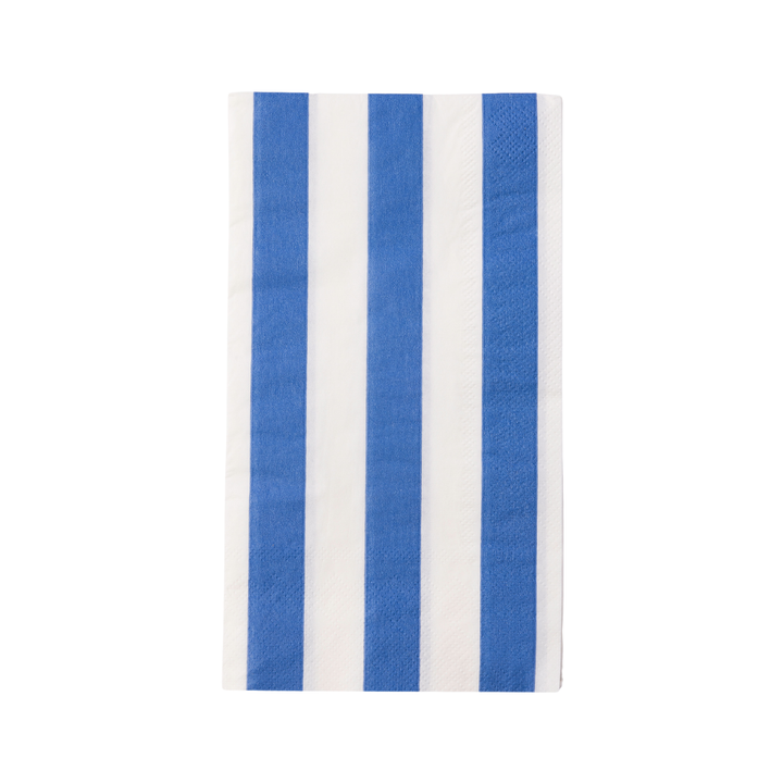 PALISADES BLUE SIGNATURE CABANA STRIPE GUEST TOWELS Bonjour Fete Napkins PALISADES BLUE SIGNATURE CABANA STRIPE GUEST TOWELS Bonjour Fete - Party Supplies