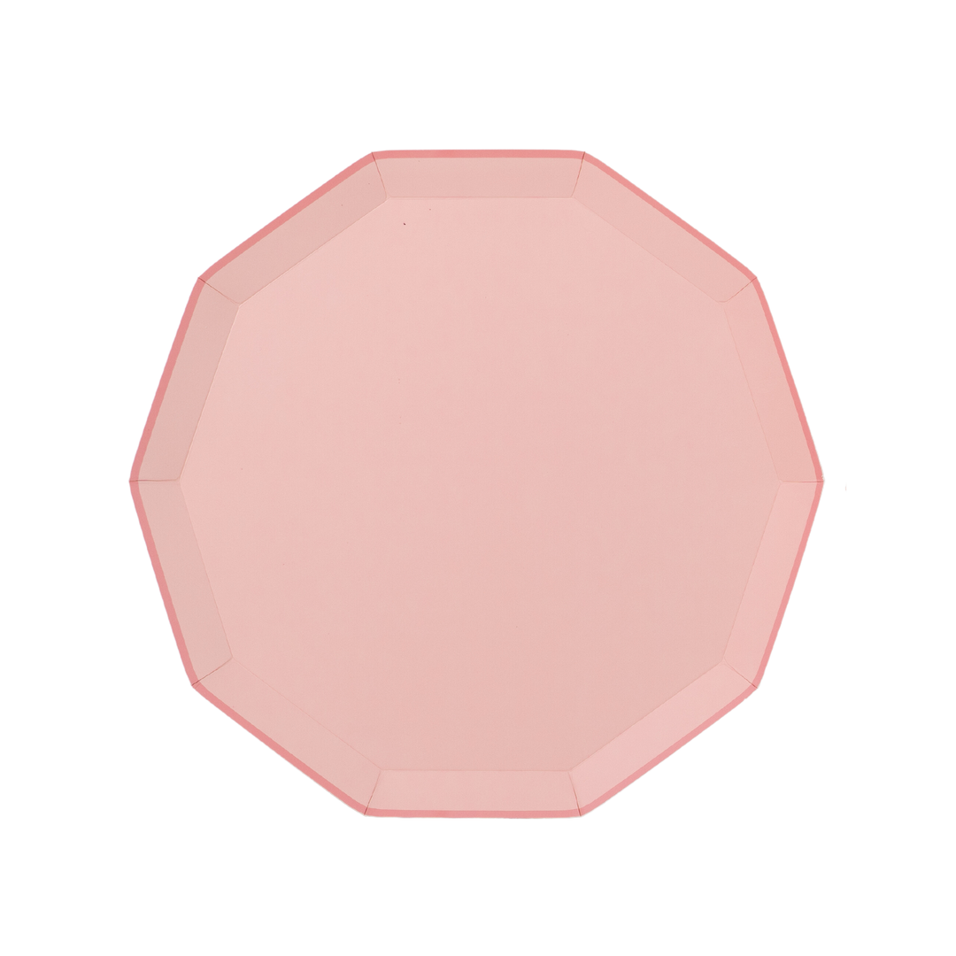 PETAL PINK SIGNATURE  SMALL PLATES Bonjour Fete Plates PETAL PINK SIGNATURE  SMALL PLATES Bonjour Fete - Party Supplies