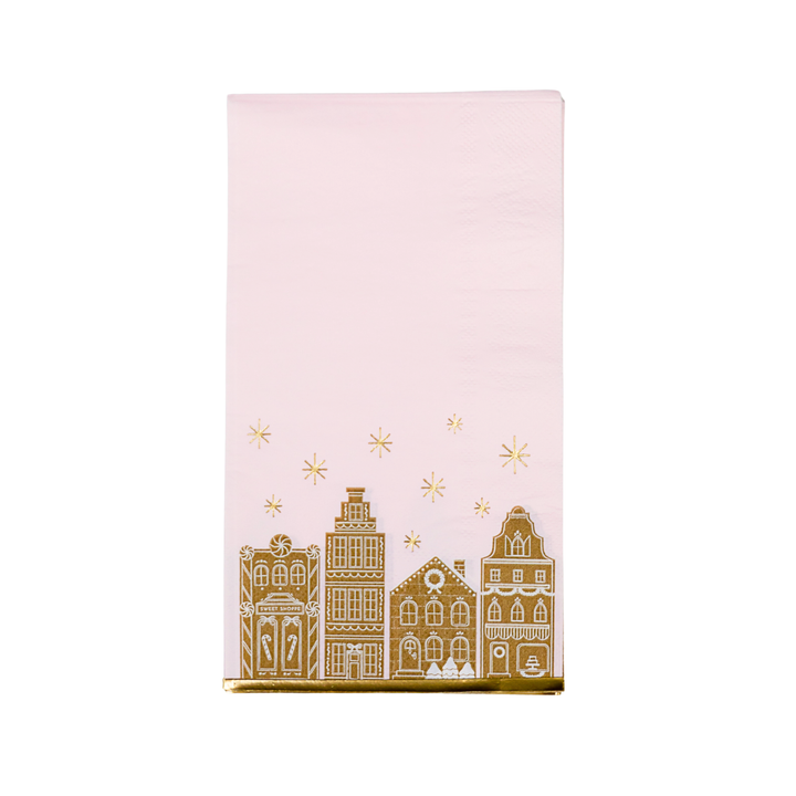 PINK GINGERBREAD GUEST TOWELS Bonjour Fete Napkins Bonjour Fete - Party Supplies