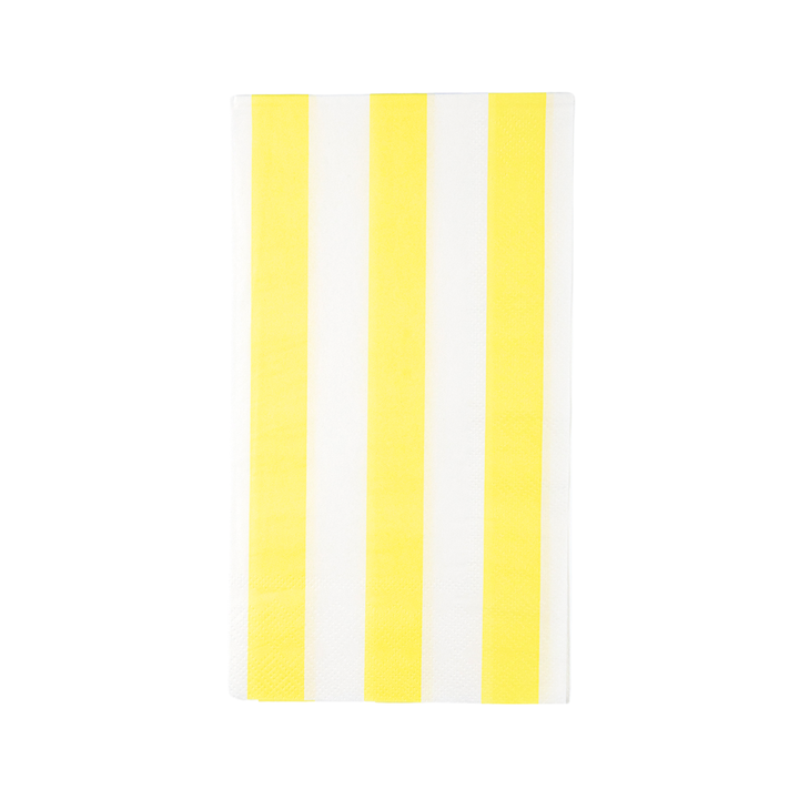 SOLEIL YELLOW CABANA STRIPE GUEST TOWELS Bonjour Fete Napkins Bonjour Fete - Party Supplies