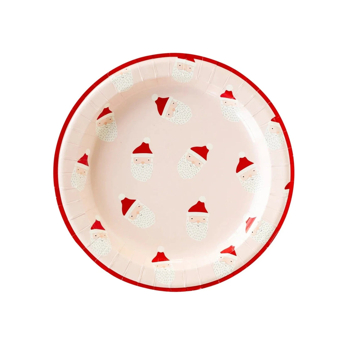 SCATTERED SANTA PAPER PLATES My Mind’s Eye SCATTERED SANTA PAPER PLATES Bonjour Fete - Party Supplies