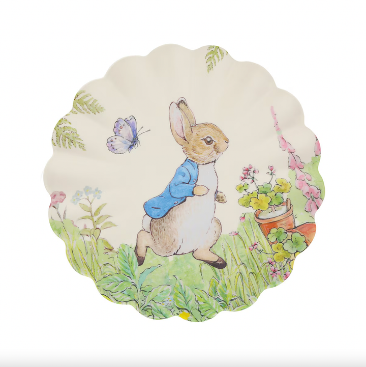 PETER RABBIT MELAMINE SMALL PLATES Meri Meri Plates PETER RABBIT MELAMINE SMALL PLATES Bonjour Fete - Party Supplies