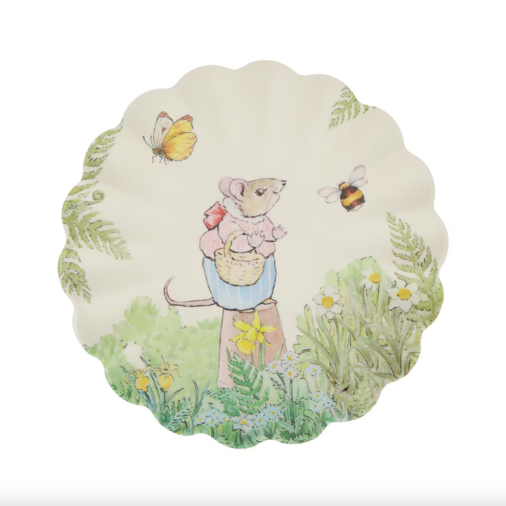 PETER RABBIT MELAMINE SMALL PLATES Meri Meri Plates PETER RABBIT MELAMINE SMALL PLATES Bonjour Fete - Party Supplies