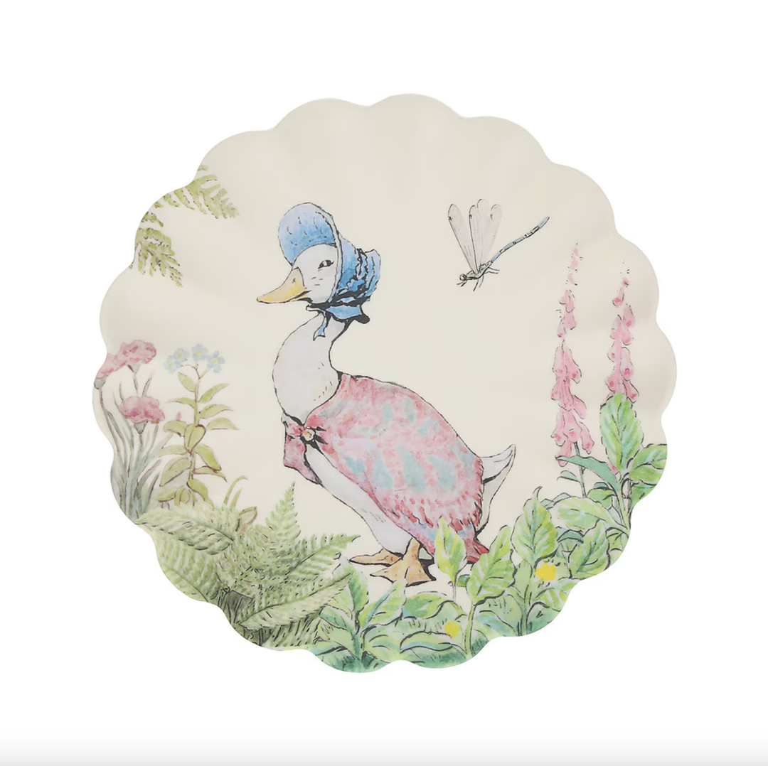 PETER RABBIT MELAMINE SMALL PLATES Meri Meri Plates PETER RABBIT MELAMINE SMALL PLATES Bonjour Fete - Party Supplies