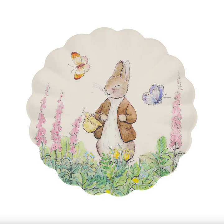 PETER RABBIT MELAMINE SMALL PLATES Meri Meri Plates PETER RABBIT MELAMINE SMALL PLATES Bonjour Fete - Party Supplies