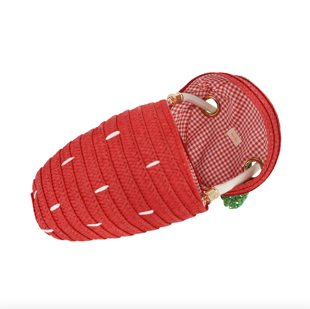 STRAWBERRY BASKET BAG Meri Meri Kid's Accessories & Costumes STRAWBERRY BASKET BAG Bonjour Fete - Party Supplies