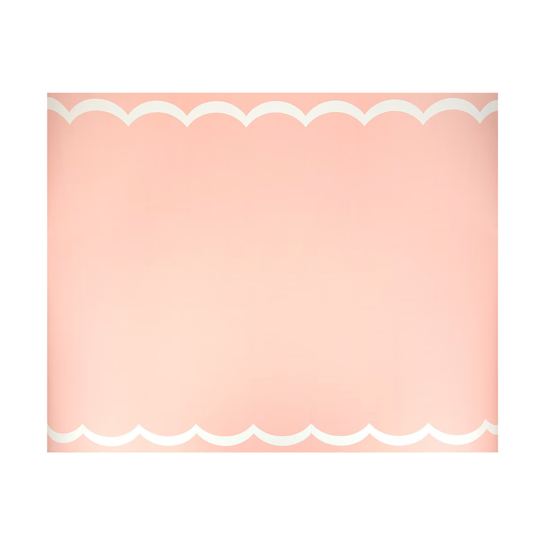 SCALLOPED EDGE PINK TABLE RUNNER Meri Meri Table Covers & Placemats SCALLOPED EDGE PINK TABLE RUNNER Bonjour Fete - Party Supplies