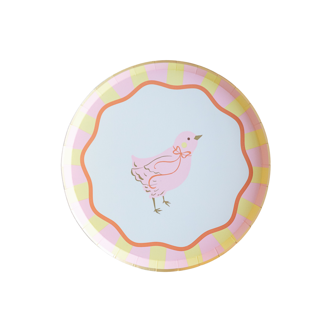 SWEET CHICK EASTER SMALL PLATES Bonjour Fete Plates SWEET CHICK EASTER SMALL PLATES Bonjour Fete - Party Supplies