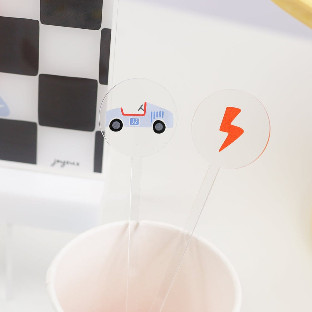 Speed Racer Acrylic Drink Stirrers Bonjour Fete Party Supplies Cars