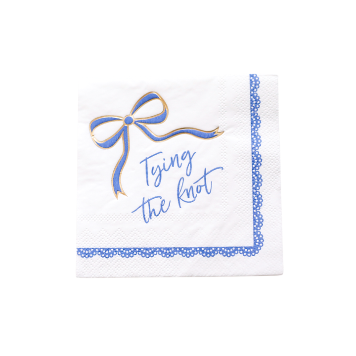 TYING THE KNOT COCKTAIL NAPKINS Bonjour Fete Napkins TYING THE KNOT COCKTAIL NAPKINS Bonjour Fete - Party Supplies