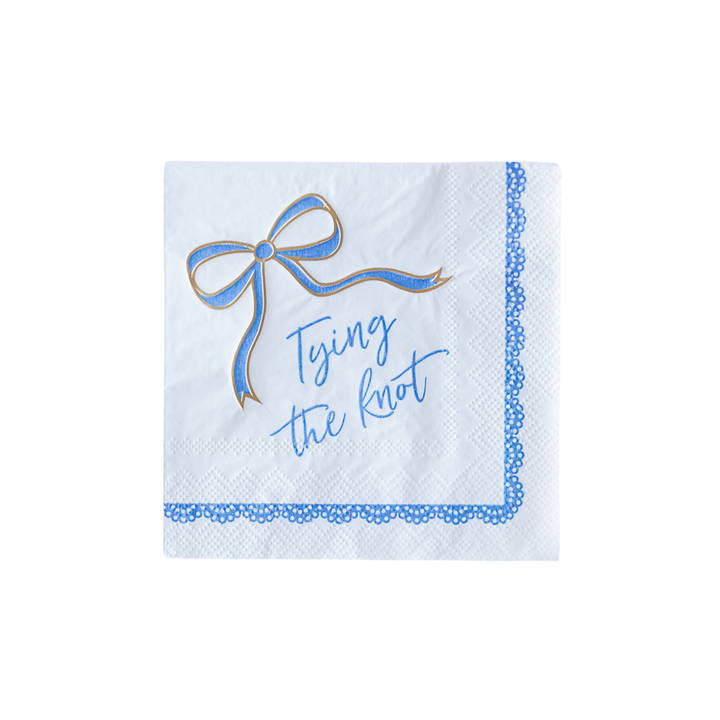 TYING THE KNOT COCKTAIL NAPKINS Bonjour Fete Napkins TYING THE KNOT COCKTAIL NAPKINS Bonjour Fete - Party Supplies