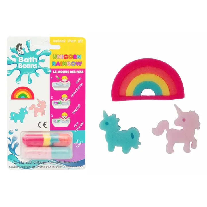 UNICORN RAINBOW BATH BEANS The Bean People Kid's Bath UNICORN RAINBOW BATH BEANS Bonjour Fete - Party Supplies